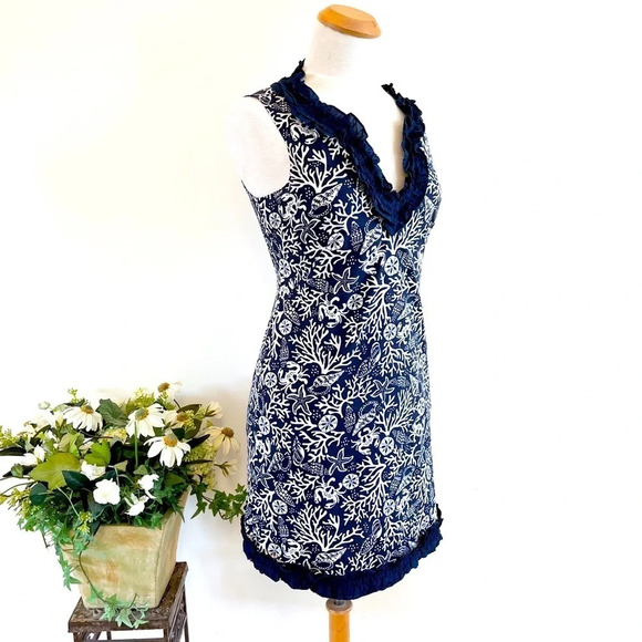 Vineyard Vines Ocean Life Sleeveless Sheath Dress - Picture 2 of 9